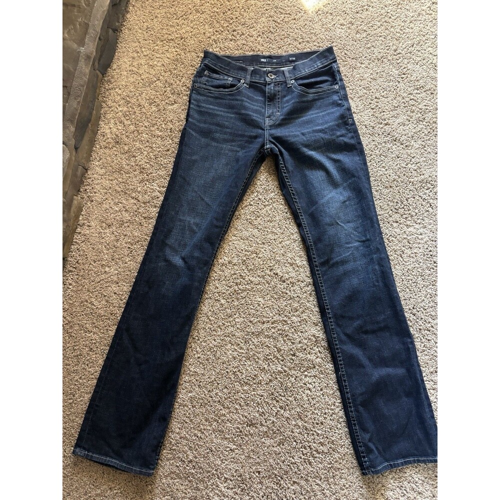 BKE Jake Straight Leg Jeans Mens 32x36 New Blue Dark Wash Stretch Denim New
